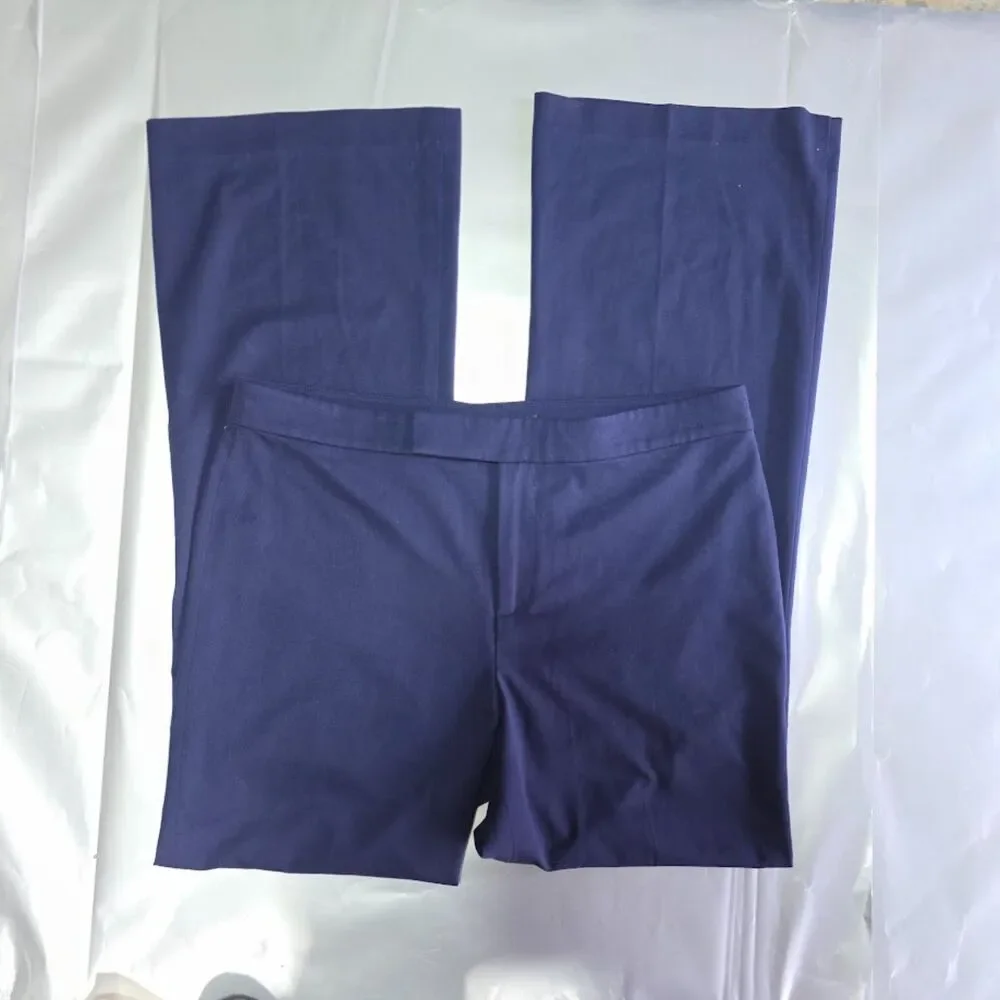 Lauren Ralph Lauren high-rise flare trousers Size: 10 Navy Blue